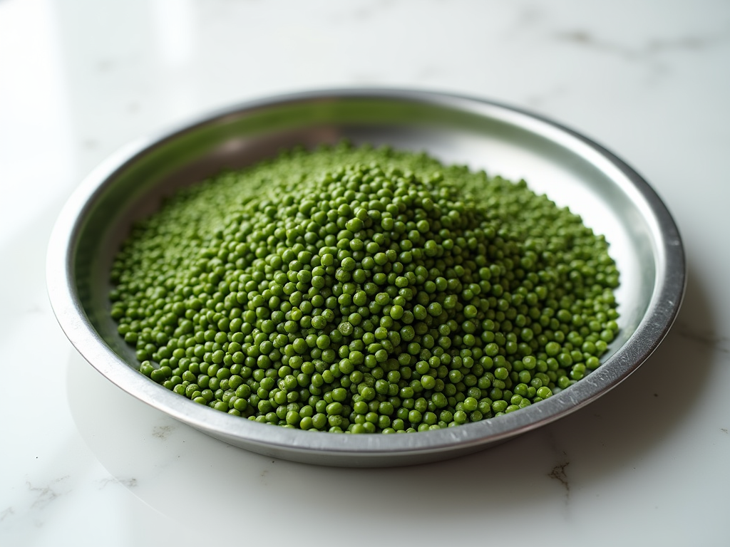 Raw green lentils